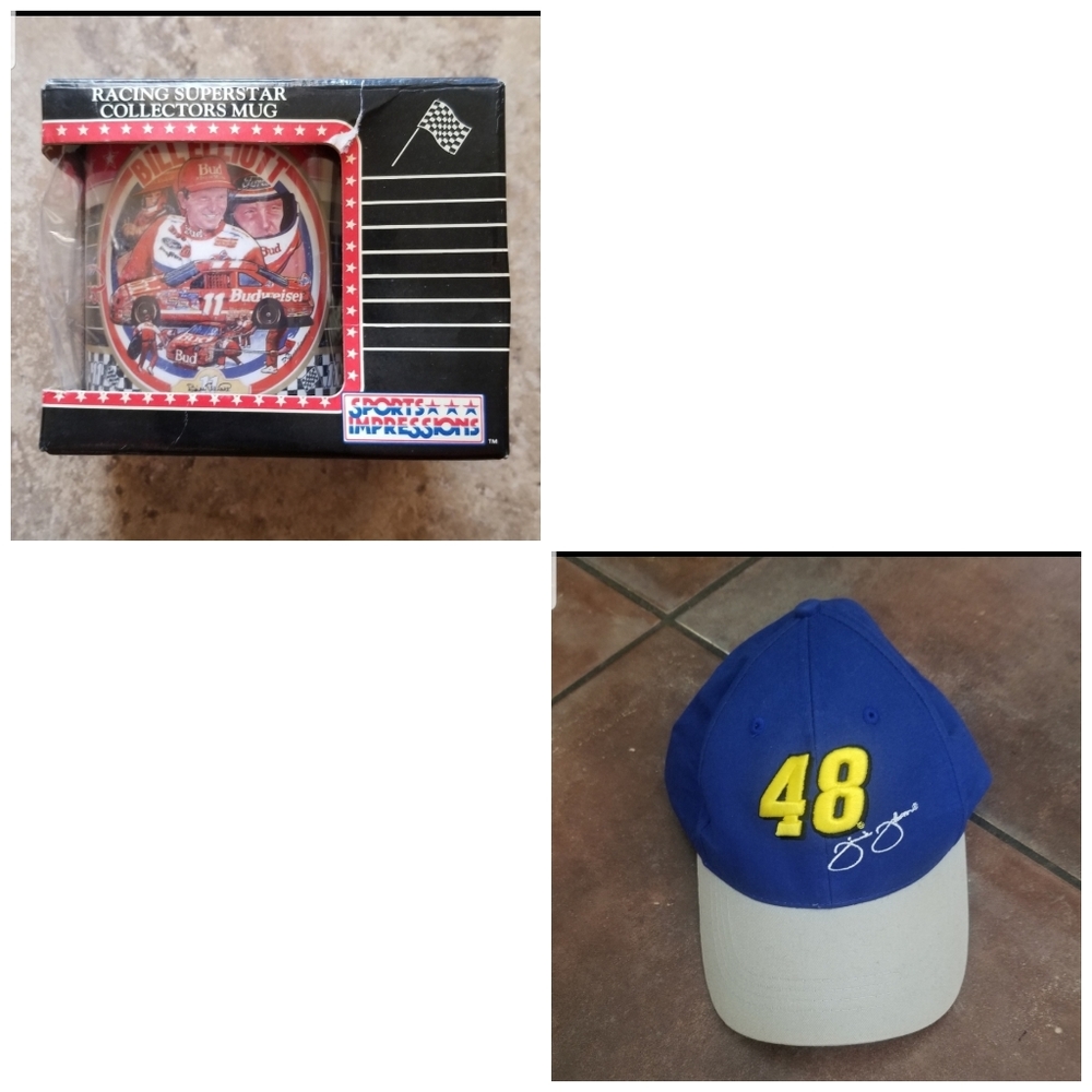 Bill Elliott Vintage #11 Race Mug NIB + Nascar Hat